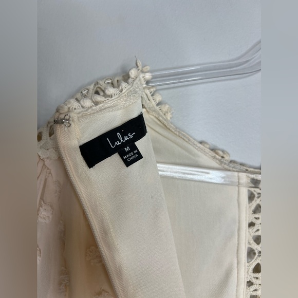 LULUS - NEW/NWT - Lust Or Love Cream Embroidered Lace Long Sleeve Dress. Medium. - Picture 11 of 13
